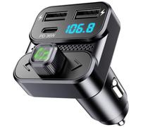GizmoVine Transmetteur FM Bluetooth pour Voiture 5.3, Adaptateur autoradio