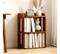 GIZNXBA Bibliothèque d'angle À 3 Niveaux Bibliothèque Meuble De Rangement pour Chambre, Salon, Étagère Étroite Bibliothèque sur Pied avec Étagères D'exposition pour Le Bureau(/Brown,46cm)