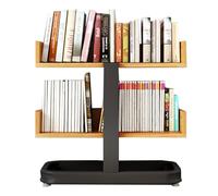 GIZNXBA Bibliothèque Étagère d'angle en Bois, Étagères De Rangement Décoratives, Étagères Modernes Autoportantes, Étagère À Livres Haute pour Le Salon, La Chambre À Coucher(2 Tiers)