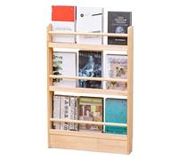 GIZNXBA Bibliothèque Meuble De Rangement À 3 Niveaux pour Livres Et Jouets, Étagère d'angle Peu Encombrante pour La Chambre, Le Salon, La Cuisine(70cm)