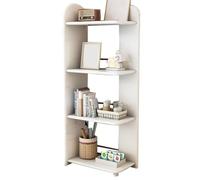 GIZNXBA Bibliothèque Meuble De Rangement À 4 Niveaux, Moderne Étagère De Rangement Indépendante, Présentoir Multifonctionnel pour La Maison, Le Bureau, Le Salon(Bianco)