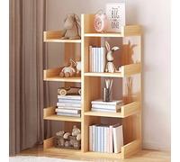 GIZNXBA Bibliothèque Meuble De Rangement Ouverte en Bois À 4 Niveaux Étagères De Rangement pour La Maison, Le Bureau, Bibliothèque Moderne sur Pied pour Le Salon(/Natural)