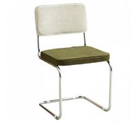 GIZNXBA Chaise De Bureau À Dossier Moyen Fauteuils De Conférence Rembourrés Chaise D'appoint sans Accoudoirs avec Piètement en Patin Fauteuil De Bureau De Direction(Green B)