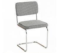 GIZNXBA Chaise De Bureau À Dossier Moyen Fauteuils De Conférence Rembourrés Chaise D'appoint sans Accoudoirs avec Piètement en Patin Fauteuil De Bureau De Direction(Nero)