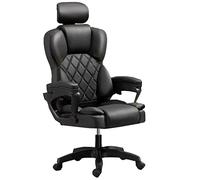 GIZNXBA Chaise De Bureau Confortable Fauteuil De Bureau Ergonomique Fauteuil D'ordinateur Réglable À Haut Dossier Support Lombaire avec Coussin Rembourré (Color : /Black A, Size : Without)