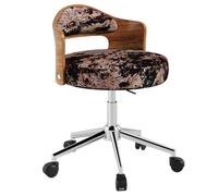 GIZNXBA Chaise De Bureau en Cuir À roulettes Chaise De Coiffeuse À Dossier Incurvé Fauteuil De Bureau Rembourrées Réglable Fauteuil D'ordinateur pour Le Travail, Les Études(Style 1,B)