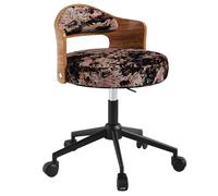 GIZNXBA Chaise De Bureau en Cuir À roulettes Chaise De Coiffeuse À Dossier Incurvé Fauteuil De Bureau Rembourrées Réglable Fauteuil D'ordinateur pour Le Travail, Les Études(Style 1,A)