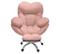 GIZNXBA Chaise De Bureau Exécutives Fauteuil D'ordinateur Fauteuil De Jeu Ergonomique pour Ordinateur Fauteuils Inclinables Confortable pour Salon, Chambre À Coucher(/Pink,with Foot Rest)