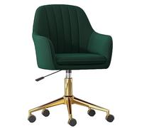 GIZNXBA Chaise De Bureau Gaming en Velours, Rembourrées Fauteuil De Bureau Ergonomique, Fauteuil D'ordinateur pour Le Salon, La Chambre À Coucher, Le Bureau, Le Cabinet De Travail (Color : /Green)