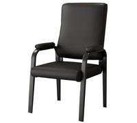 GIZNXBA Chaise De Bureau pour Salle De Conférence Chaises De Lecture pour Salle D'étude À Domicile avec Dossier Fauteuils D'attente Rembourrés avec Accoudoirs Rembourrés pour Les Invités(Nero)