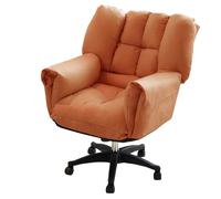 GIZNXBA Chaise De Bureau Rembourré Fauteuils Inclinables Ergonomiques avec roulettes Chaise De Jeu Gaming pour Ordinateur Fauteuils De Bureau Roulants Réglables(Orange,A)