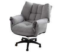 GIZNXBA Chaise De Bureau Rembourré Fauteuils Inclinables Ergonomiques avec roulettes Chaise De Jeu Gaming pour Ordinateur Fauteuils De Bureau Roulants Réglables(Dark Gray,A)