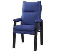 GIZNXBA Chaise De Bureau Rembourrée Chaises De Salle A Manger Chaises De Salle De Conférence en Cuir avec Accoudoirs Rembourrés Chaise D'appoint Robuste pour Réception(Blue A)