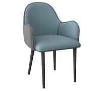 GIZNXBA Chaise De Cuisine Moderne Chaise De Salle A Manger avec Accoudoirs Fauteuil De Salon avec Pieds en Métal pour Salle De Conférence, Chambre À Coucher(Blauw)