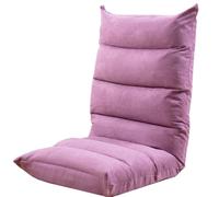 GIZNXBA Chaise De Sol Pliante Fauteuil Au Sol À Angle Réglable avec Dossier Fauteuil Inclinable pour Adultes, Lecture Chaise De Méditation Rembourré avec Différentes Positions(Purple)