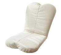 GIZNXBA Chaise De Sol Pliante Fauteuil De Jeu Pliable avec Dossier, 5 Positions Réglables, Chaise Japonaise Sol Pliable pour Jouer, Lire, Méditer, Fauteuil Inclinable pour Adultes(Beige)