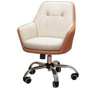 GIZNXBA Chaises De Bureau À Dossier Moyen Chaises De Travail Réglables avec Accoudoirs Chaise D'ordinateur Ergonomique pour Bureau À Domicile Chaise Pivotante À roulettes(/Orange A)