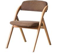 GIZNXBA Chaises De Salle À Manger Pliantes Chaise Pliante en Bois avec Dossier Et Assise Rembourrés Chaises sans Accoudoirs À Structure en Bois Robuste Chaise Empilable pour Cuisine(Brown A)