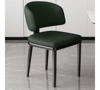 GIZNXBA Chaises De Salle À Manger Rembourrées Chaises De Cuisine en Cuir sans Accoudoirs Chaise d'accueil Moderne avec Dossier Incurvé Fauteuil De Salon Confortable avec Dossier(Green C)