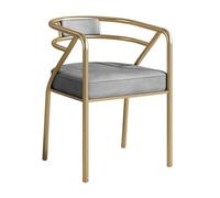 GIZNXBA Fauteuil d'accueil Moderne avec Dossier Chaises De Bureau avec Assise Rembourrée Fauteuil D'appoint Rembourré pour Le Salon Fauteuils De Lecture pour La Chambre À Coucher(Gray C)