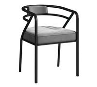 GIZNXBA Fauteuil d'accueil Moderne avec Dossier Chaises De Bureau avec Assise Rembourrée Fauteuil D'appoint Rembourré pour Le Salon Fauteuils De Lecture pour La Chambre À Coucher(Gray A)