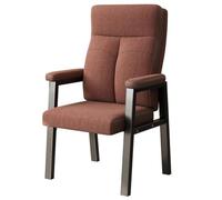 GIZNXBA Fauteuil D'appoint Ergonomique À Pieds Métalliques Chaises De Salle À Manger avec Soutien Lombaire Chaise De Bureau À Accoudoirs Fauteuils De Lecture Confortables pour Le Salon(Bruin,A)