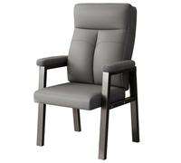 GIZNXBA Fauteuil D'appoint Ergonomique À Pieds Métalliques Chaises De Salle À Manger avec Soutien Lombaire Chaise De Bureau À Accoudoirs Fauteuils De Lecture Confortables pour Le Salon(Grey,B)