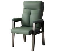 GIZNXBA Fauteuil D'appoint Ergonomique À Pieds Métalliques Chaises De Salle À Manger avec Soutien Lombaire Chaise De Bureau À Accoudoirs Fauteuils De Lecture Confortables pour Le Salon(Groen,B)