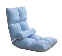 GIZNXBA Fauteuil Sol Adulte Fauteuil De Jeu Pliable À 5 Positions Réglables Fauteuil De Sol avec Coussin pour Lire Chaise De Méditation Rembourré pour Jouer Ou Dormir(Blauw)