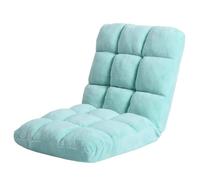 GIZNXBA Fauteuil Sol Meditation avec 5 Positions Réglables Chaise De Sol Pliante avec Dossier Fauteuil De Jeu Pliant pour Adultes, Siège Pliant pour Lire, Méditer Ou Dormir(Blauw)