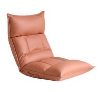 GIZNXBA Fauteuil Sol Pliable avec Dossier Chaise De Sol Pliante avec 42 Positions Réglables Fauteuil Paresseux Adulte Chaise De Méditation Rembourré pour Lire, Méditer, Dormir(Orange)