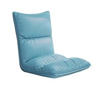 GIZNXBA Fauteuil Sol Pliable Réglable avec Dossier Chaise De Méditation Rembourré avec 6 Positions Réglables Chaise Japonaise Sol Pliable pour Lire, Jouer Ou Méditer(Blauw)