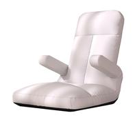 GIZNXBA Fauteuil Sol Pliable Réglable en 5 Positions Chaise De Sol Pliante avec Accoudoirs Fauteuil Inclinable Pliable avec Dossier Et Coussin pour Lire Ou Méditer(Beige)