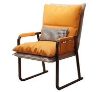 GIZNXBA Fauteuils Accent avec Oreiller Dossier Fauteuil De Bureau Ergonomique Chaises De Bureau Exécutif Fauteuil D'ordinateur Chaise De Lecture Salon Rembourrée pour Salon (Orange)