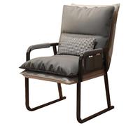 GIZNXBA Fauteuils Accent avec Oreiller Dossier Fauteuil De Bureau Ergonomique Chaises De Bureau Exécutif Fauteuil D'ordinateur Chaise De Lecture Salon Rembourrée pour Salon (Grey)