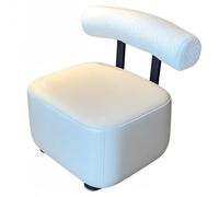 GIZNXBA Ottoman Pouf pour Canapé À Dossier Bas Pouf Repose-Pieds Rotatif À 360° Rembourré en Cuir Tabouret À roulettes pour Salon, Chambre Ou Entrée(Beige)