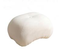 GIZNXBA Petit Ottoman Pouf Rembourré pour Le Salon Repose-Pieds Tabourets Bas pour Canapé Petite Chaise De Coiffeuse pour Chambre, Entrée, Camping, Pique-Nique, Bureau(Beige)