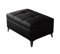 GIZNXBA Pouf Ottoman Cuir avec Rangement pour Le Salon Repose-Pieds Rectangulaire pour La Chambre Tabouret De Loisirs pour Balcon, Canapé Coffre De Rangement avec Assise(A)