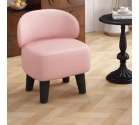 GIZNXBA Pouf Ottoman Cuir Rembourré avec Dossier Pouf Pivotant À 360 Degrés Poufs en Cuir pour Canapé, Salon, Chambre À Coucher Ou Entrée(Roze,B)