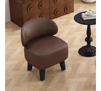 GIZNXBA Pouf Ottoman Cuir Rembourré avec Dossier Pouf Pivotant À 360 Degrés Poufs en Cuir pour Canapé, Salon, Chambre À Coucher Ou Entrée(Bruin,B)