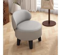 GIZNXBA Pouf Ottoman Cuir Rembourré avec Dossier Pouf Pivotant À 360 Degrés Poufs en Cuir pour Canapé, Salon, Chambre À Coucher Ou Entrée(Grey,A)