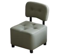 GIZNXBA Pouf Ottoman Rembourré À Dossier Bas Repose-Pieds en Cuir pour Chambre À Coucher Banc Pouf Carré pour Salon Petit Banc À Chaussures pour Couloir Ou Bureau(Groen)