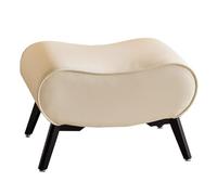 GIZNXBA Rectangulaire Pouf Ottoman Cuir pour Canapé Tabouret Rembourré pour Salon Petit Pouf en Cuir pour Coiffeuse, Chambre À Coucher, Entrée Ou Petit Espace(Beige,B)