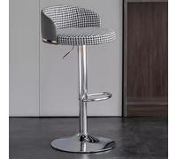 GIZNXBA Tabourets De Bar Pivotants À Hauteur De Comptoir Chaise De Bar avec Dossier Chaise Haute Cuisine À Hauteur Réglable avec Coussin pour Restaurant, Bureau, Exposition, Café(Gray B)