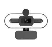 GIZNXBA Webcam PC avec Microphone, Éclairage À Trois Niveaux Et Cache De Confidentialité, Webcam USB pour Les Appels Vidéo, Les Études Et Les Conférences(4k)