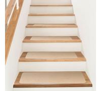 Giznzg Lot de 15 tapis d'escalier, autocollants pour bois massif, carrelage, marbre, tapis d'escalier antidérapant, isolation acoustique, tapis d'escalier, tapis d'escalier rectangulaires, 70 x 22 cm