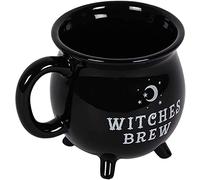 GJ Boon Mug en forme de chaudron avec inscription en anglais « Witches Brew » - Noir