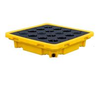 GJBMXSM Bac de rétention pour réservoir d'huile, Plateforme modulaire Industrielle, bac de rétention, Palette Anti-Fuite en Plastique avec Drain pour Stockage Industriel,67 * 67 * 15cm