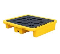 GJBMXSM Bac de rétention pour réservoir d'huile, Plateforme modulaire Industrielle, bac de rétention, Palette Anti-Fuite en Plastique avec Drain pour Stockage Industriel,72 * 72 * 16cm