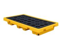 GJBMXSM Bac de rétention pour réservoir d'huile, Plateforme modulaire Industrielle, bac de rétention, Palette Anti-Fuite en Plastique avec Drain pour Stockage Industriel,130 * 68 * 15cm